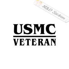2x USMC Veteran Marines Vinyl Decal Sticker Different colors & size for Cars/Bikes/Windows