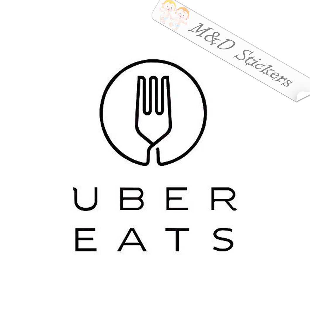 2x Uber Eats Logo Vinyl Decal Sticker Different colors & size for Cars/Bikes/Windows