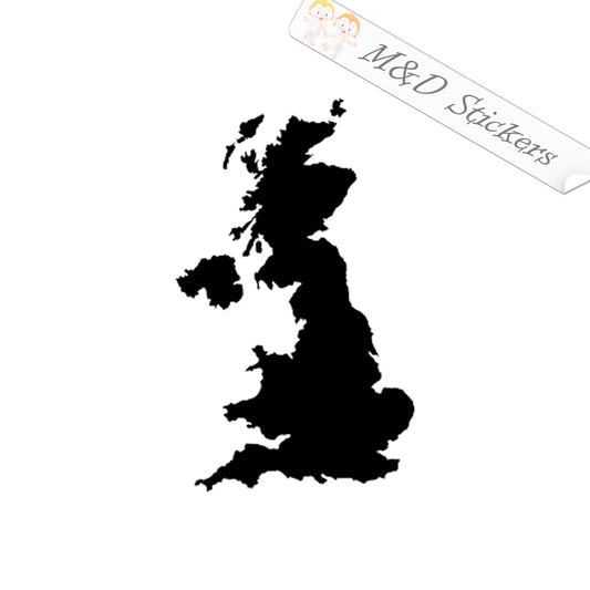 United Kingdom Great Britain country shape (4.5" - 30") Vinyl Decal in Different colors & size for Cars/Bikes/Windows