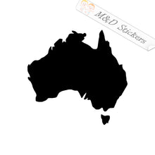 2x Australia shape Vinyl Decal Sticker Different colors & size for Cars/Bikes/Windows