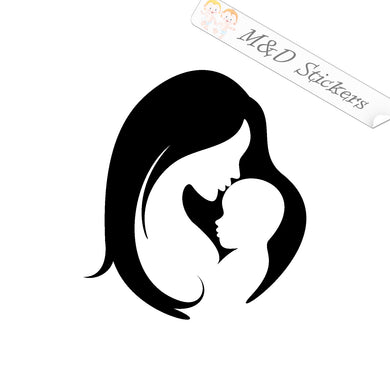 2x Baby and mom Vinyl Decal Sticker Different colors & size for Cars/Bikes/Windows