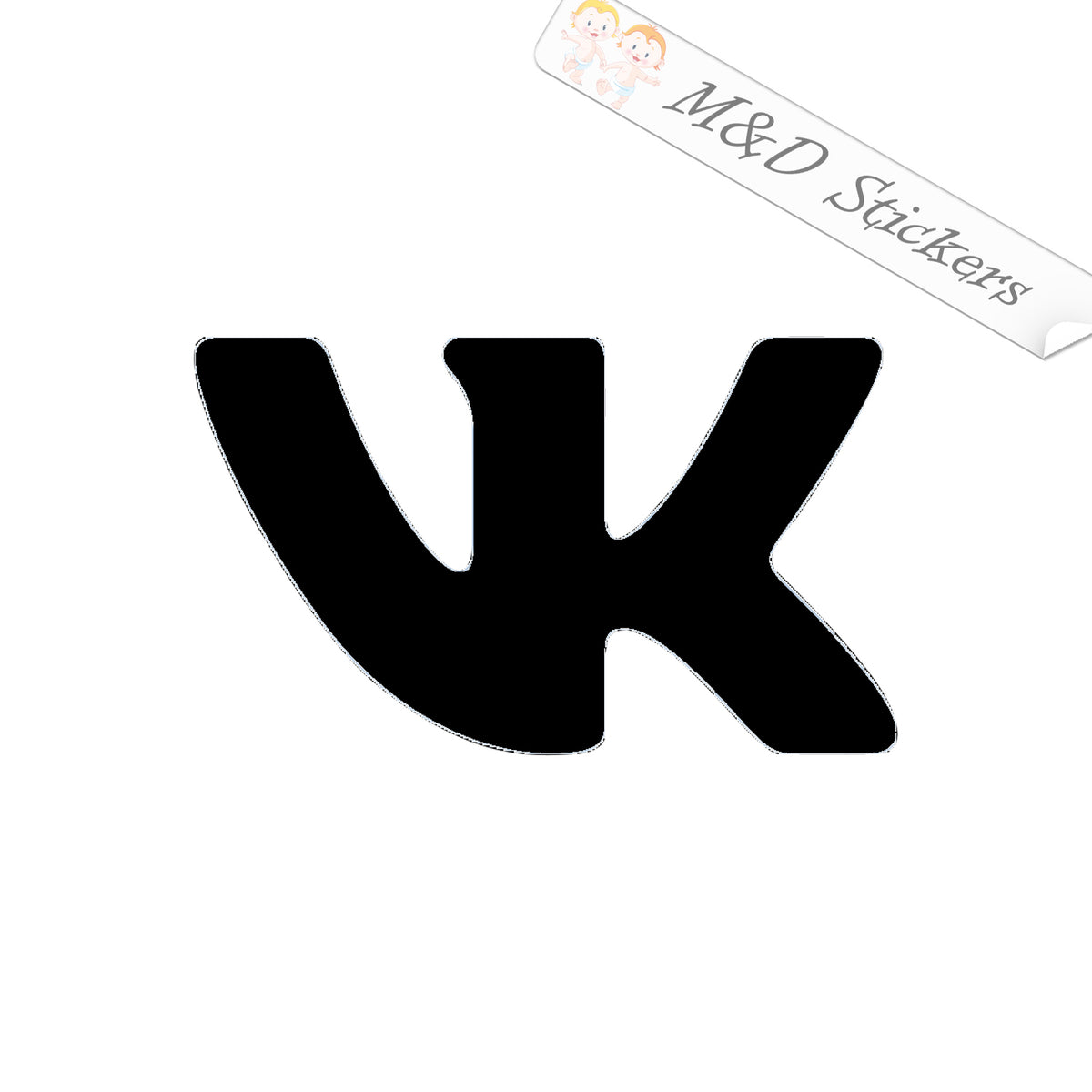 Vku Sticker 2x VK V kontakte social network Logo Vinyl Decal Sticker Different col ...
