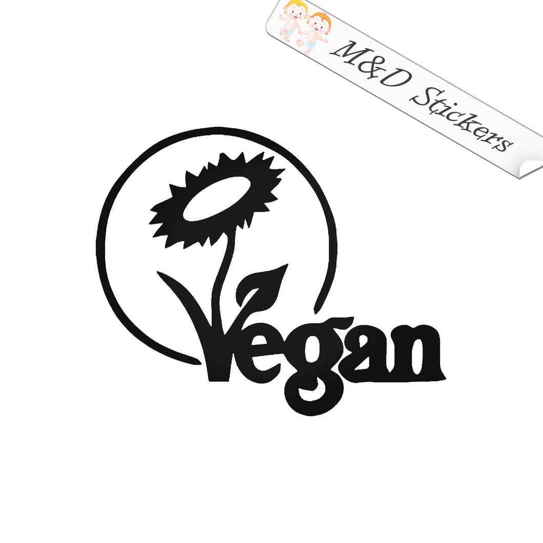 2x Vegan organic food Vinyl Decal Sticker Different colors & size for Cars/Bikes/Windows