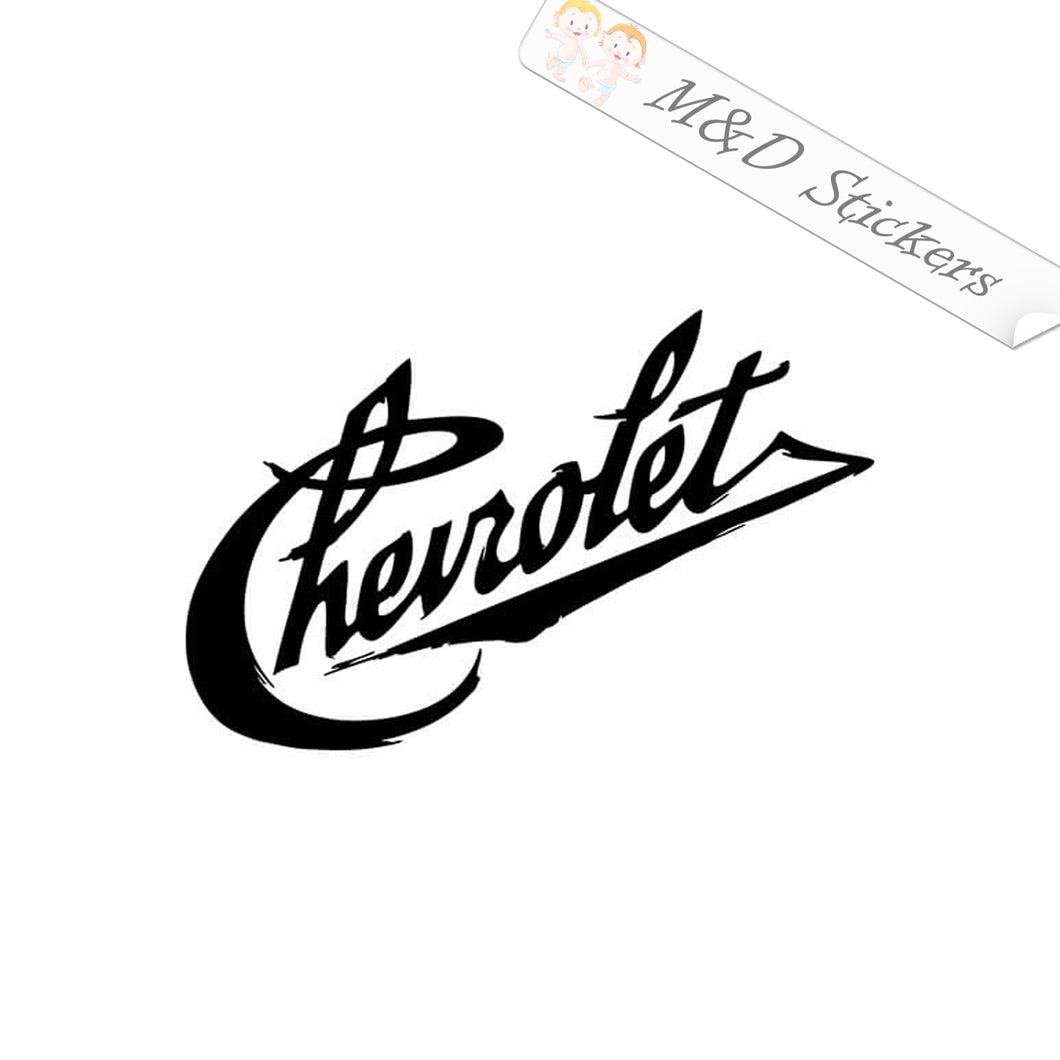 2x Vintage Chevrolet Logo Vinyl Decal Sticker Different colors & size for Cars/Bikes/Windows