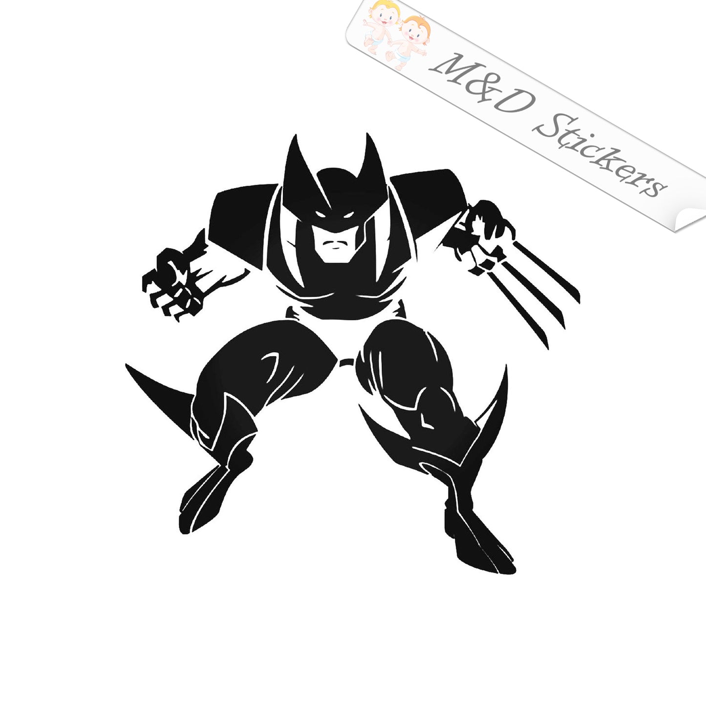 2x Wolverine X-Men Vinyl Decal Sticker Different colors & size for Cars/Bikes/Windows