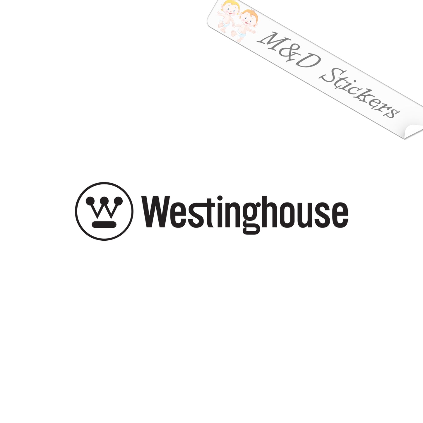 2x Westinghouse Logo Vinyl Decal Sticker Different colors & size for Cars/Bikes/Windows