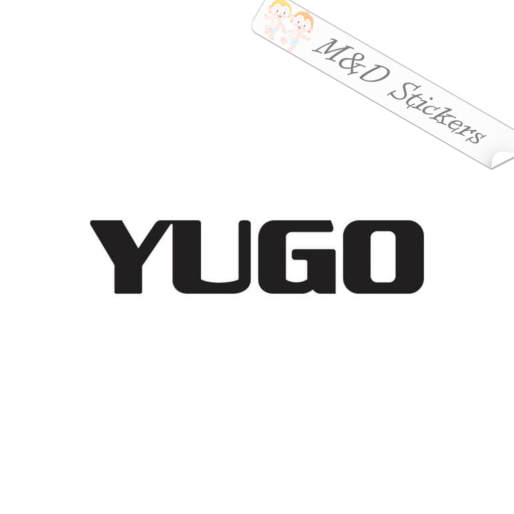 2x Yugo car logo Vinyl Decal Sticker Different colors & size for Cars/Bikes/Windows