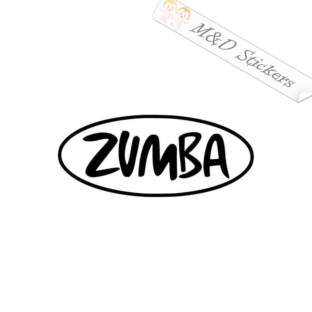2x Zumba Logo Vinyl Decal Sticker Different colors & size for Cars/Bikes/Windows