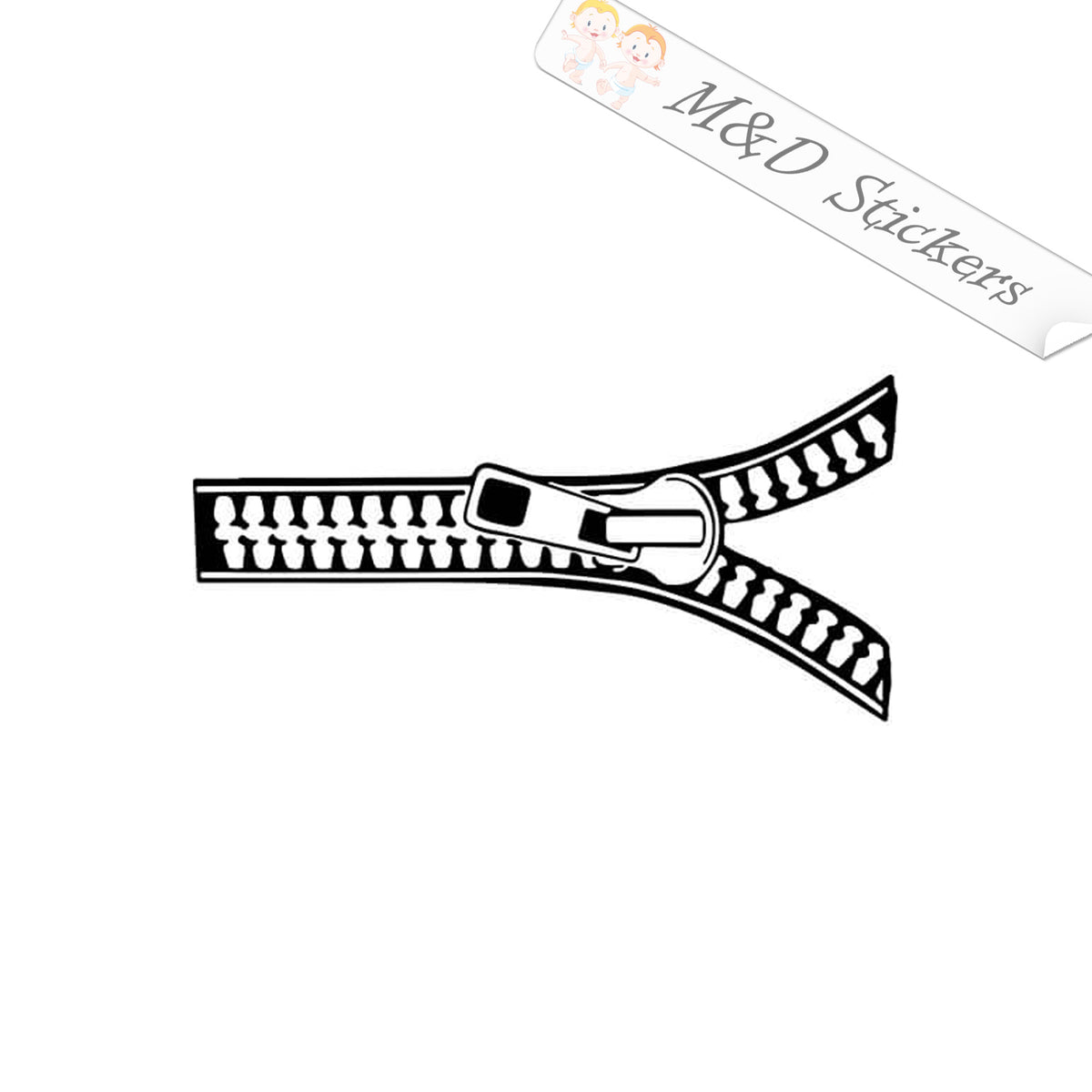 2x Zipper Vinyl Decal Sticker Different colors & size for Cars/Bikes/W ...