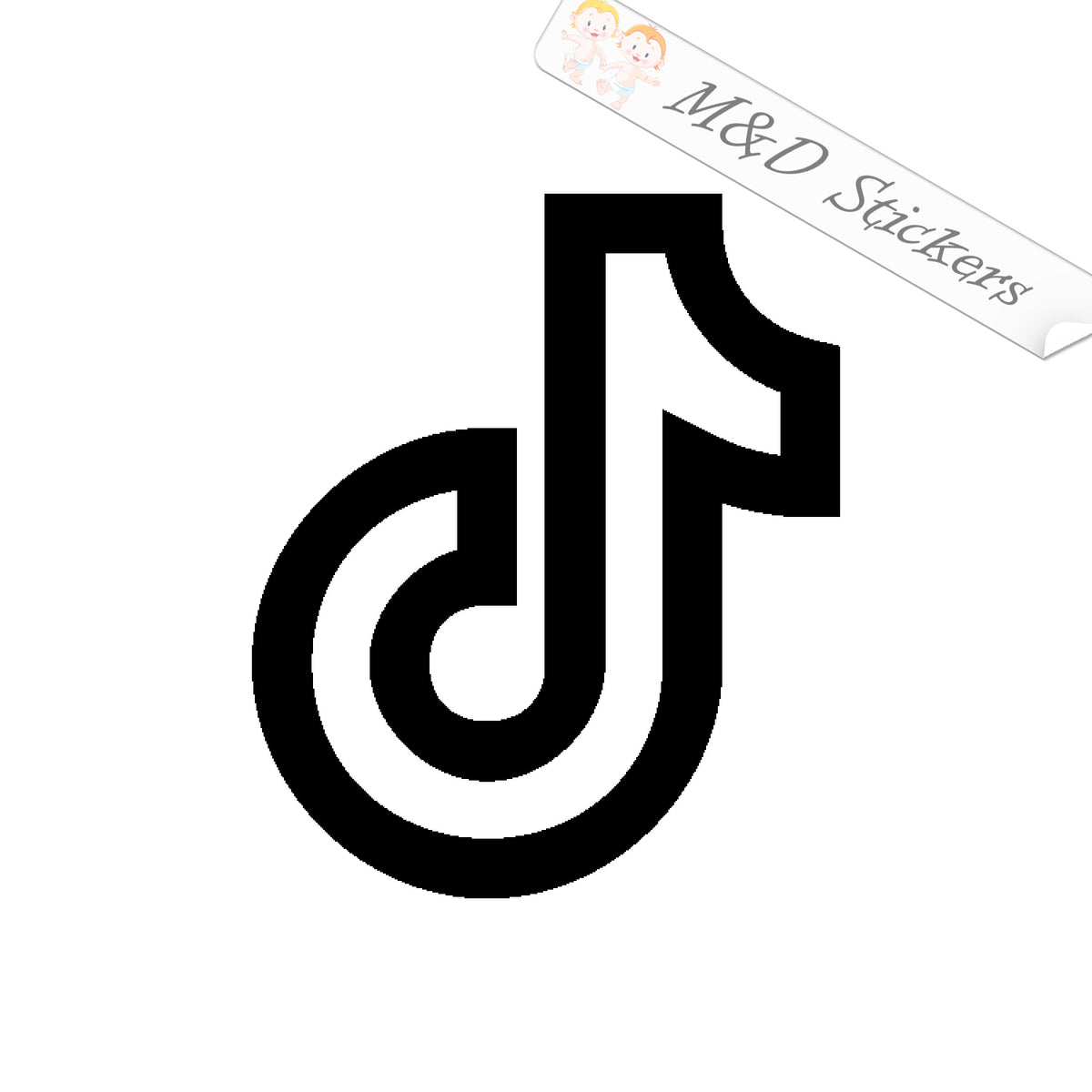 2x TikTok Logo Vinyl Decal Sticker Different Colors Size For Cars Bi 2x-tiktok-logo-vinyl-decal-sticker-different-colors-size-for-cars-bi