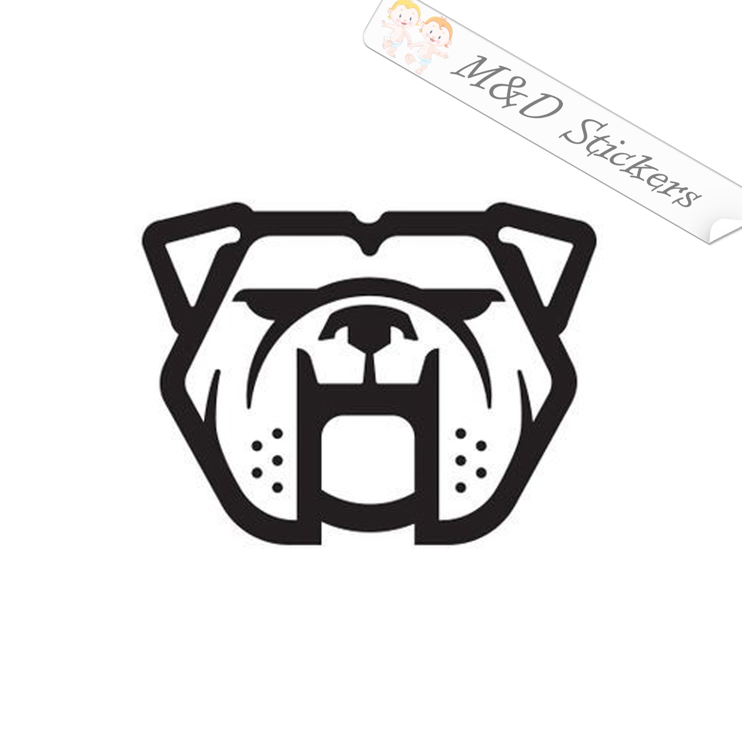 2x Bulldog Dog Vinyl Decal Sticker Different colors & size for Cars/Bikes/Windows
