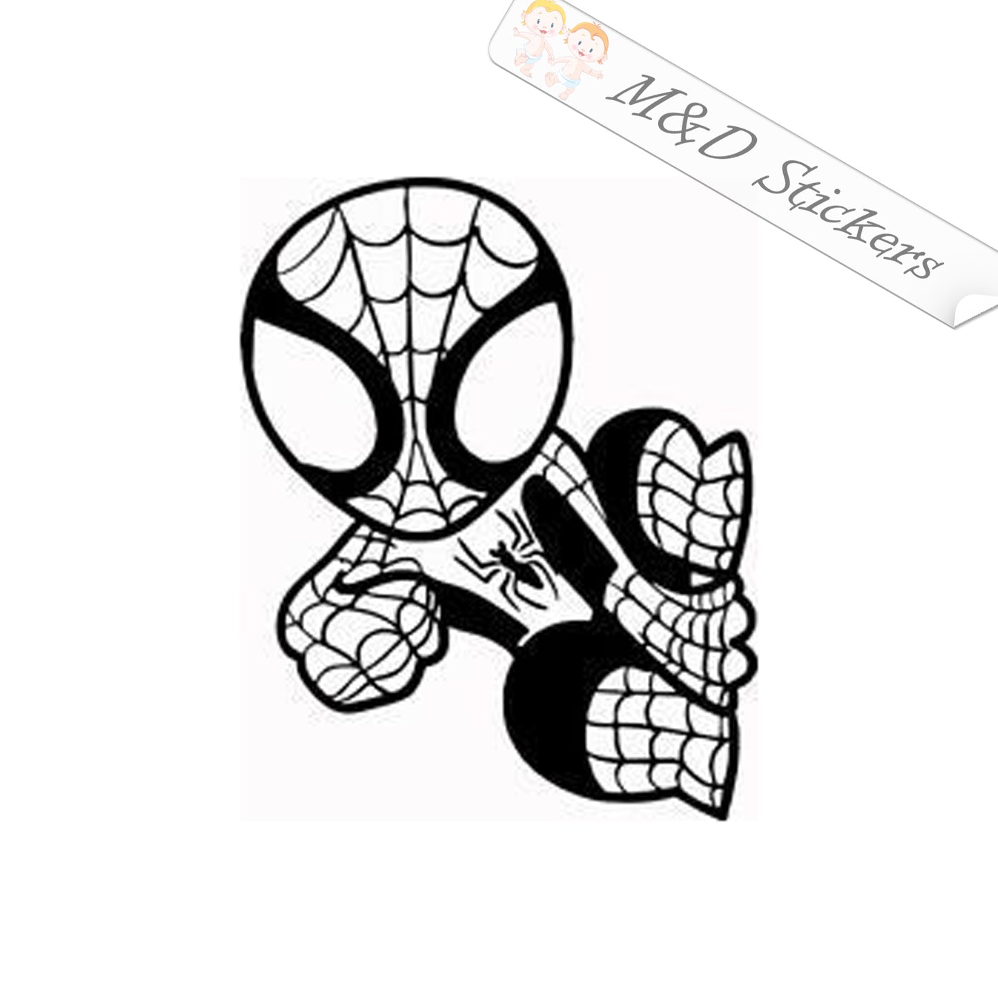 2x Spider man Vinyl Decal Sticker Different colors & size for Cars/Bikes/Windows