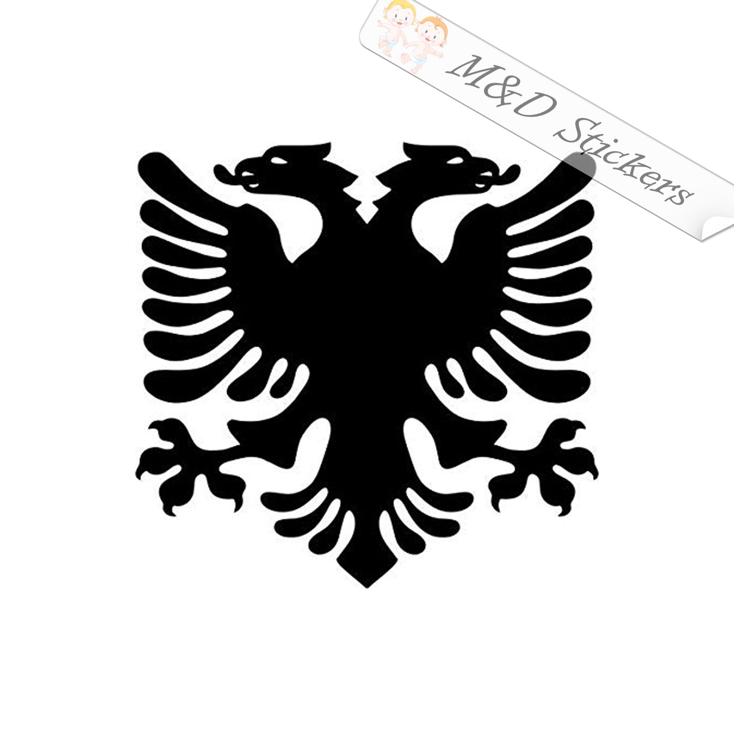 Albanian Flag eagle (4.5" - 30") Decal in Different colors & size for Cars/Bikes/Windows