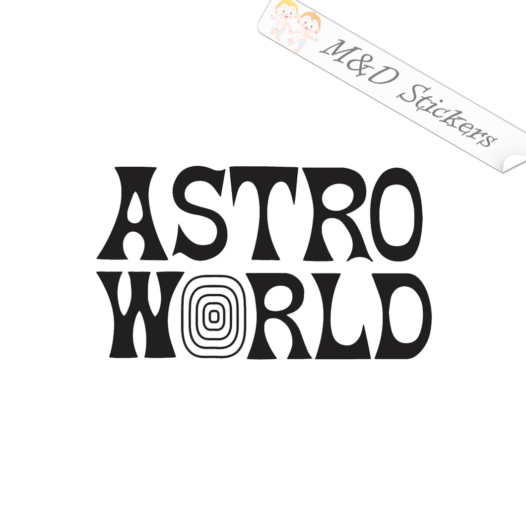 2x Astro World Travis Scott Music Festival Vinyl Decal Sticker Different colors & size for Cars/Bikes/Windows