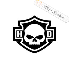 2x Harley skull outline Vinyl Decal Sticker Different colors & size for Cars/Bikes/Windows
