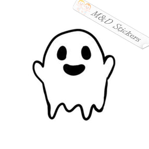 2x Cute ghost Vinyl Decal Sticker Different colors & size for Cars/Bikes/Windows