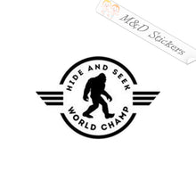 2x Bigfoot Yeti - Hide and Seek World Champ Vinyl Decal Sticker Different colors & size for Cars/Bikes/Windows