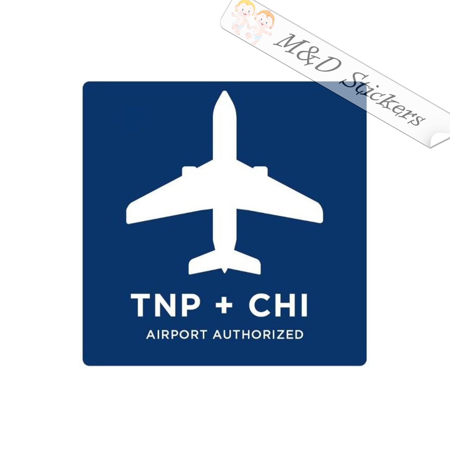 TNP + CHI airport authorized (6" - 30") Vinyl Decal in Different colors & size for Cars/Bikes/Windows