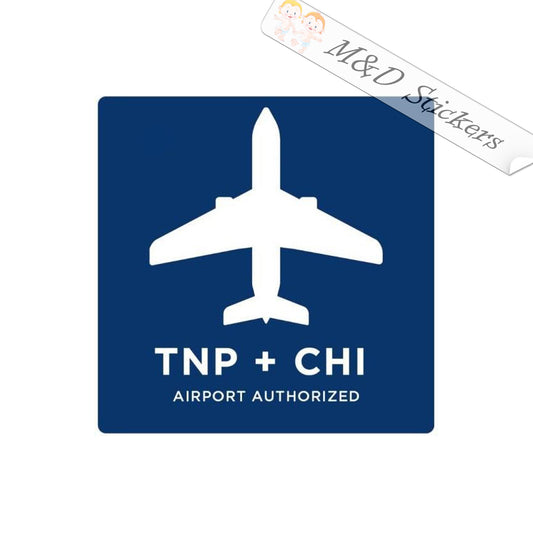 TNP + CHI airport authorized (6" - 30") Vinyl Decal in Different colors & size for Cars/Bikes/Windows