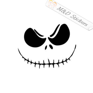 Jack Skellington Face (4.5" - 30") Vinyl Decal in Different colors & size for Cars/Bikes/Windows