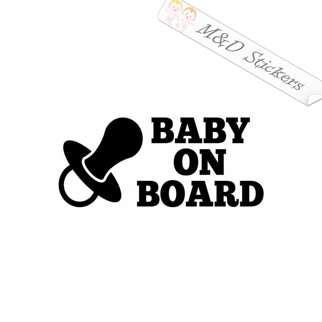 2x Baby on board Vinyl Decal Sticker Different colors & size for Cars/Bikes/Windows