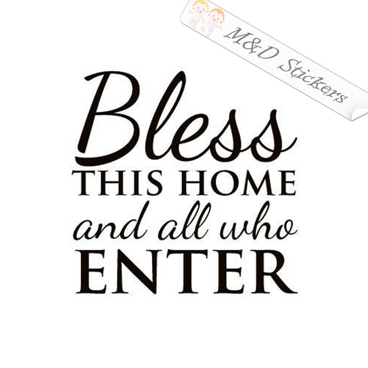 2x Bless this home Vinyl Decal Sticker Different colors & size for Cars/Bikes/Windows