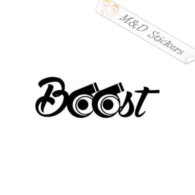 2x Turbo Boost Vinyl Decal Sticker Different colors & size for Cars/Bikes/Windows