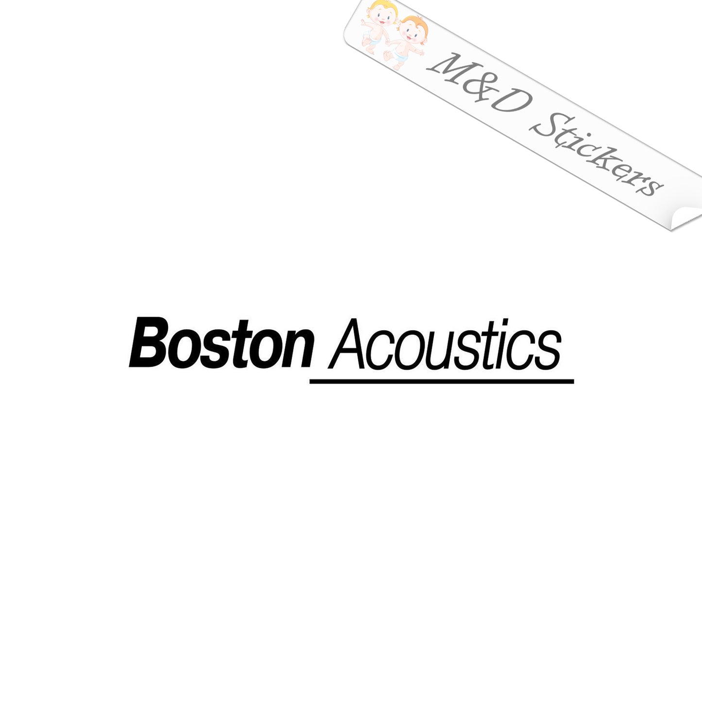 2x Boston Acoustics Vinyl Decal Sticker Different colors & size for Cars/Bikes/Windows