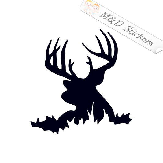2x Deer Head Vinyl Decal Sticker Different colors & size for Cars/Bikes/Windows