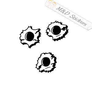 4x Bullet holes Vinyl Decal Sticker Different colors & size