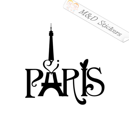 2x Paris France Vinyl Decal Sticker Different colors & size for Cars/Bikes/Windows