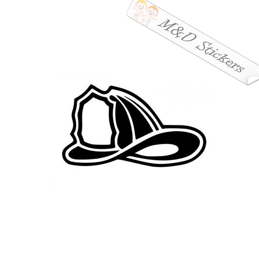 2x Firefighter hat Vinyl Decal Sticker Different colors & size for Cars/Bikes/Windows