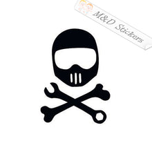 2x Biker bones and tools Vinyl Decal Sticker Different colors & size for Cars/Bikes/Windows