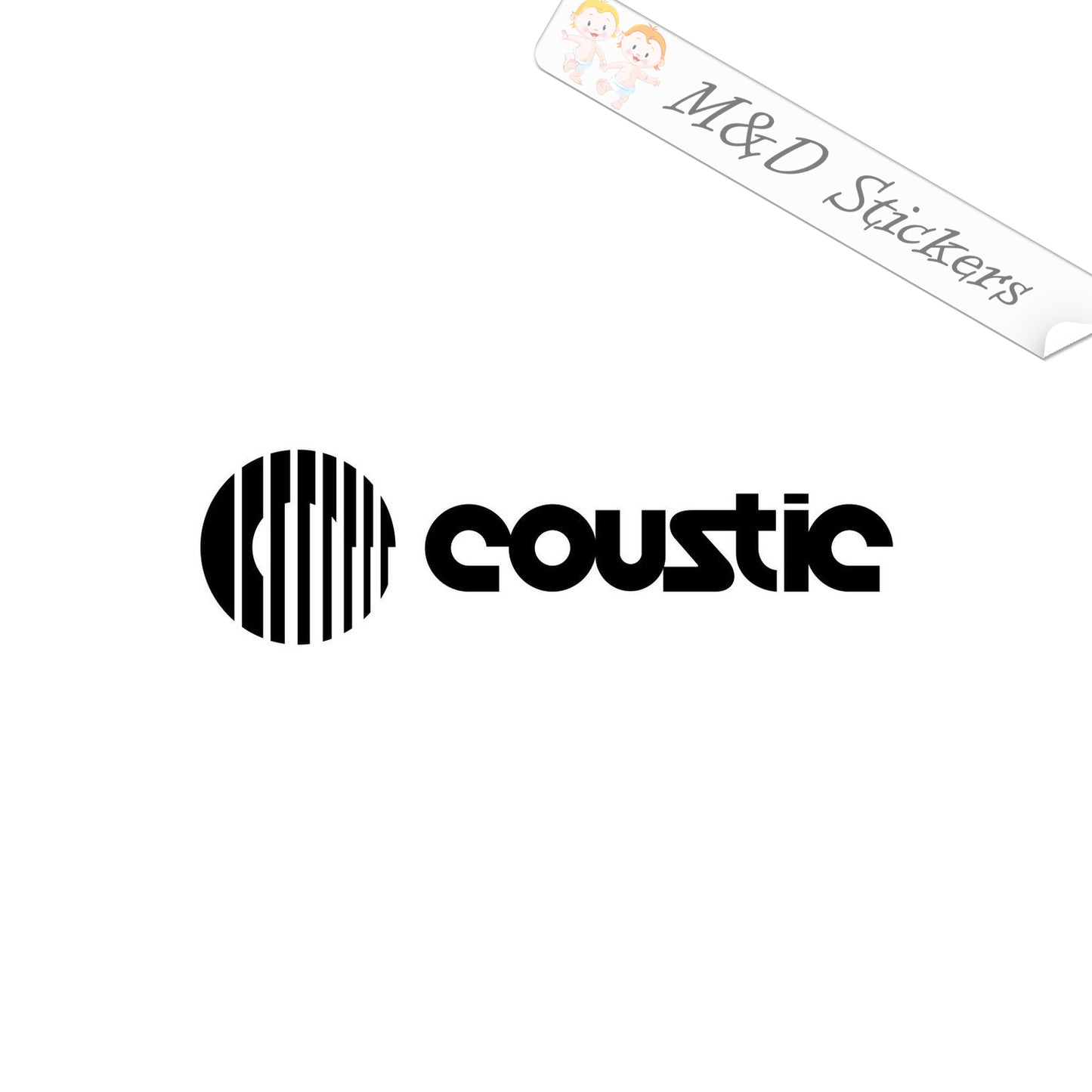 2x Coustic Vinyl Decal Sticker Different colors & size for Cars/Bikes/Windows