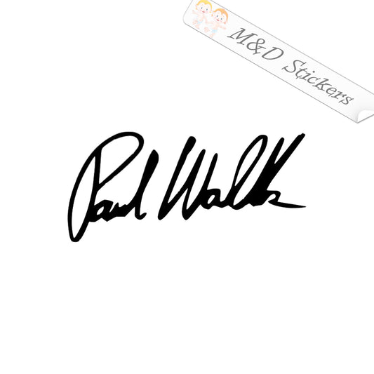 2x Fast & Furious Paul Walker autograph Decal Sticker Different colors & size for Cars/Bikes/Windows