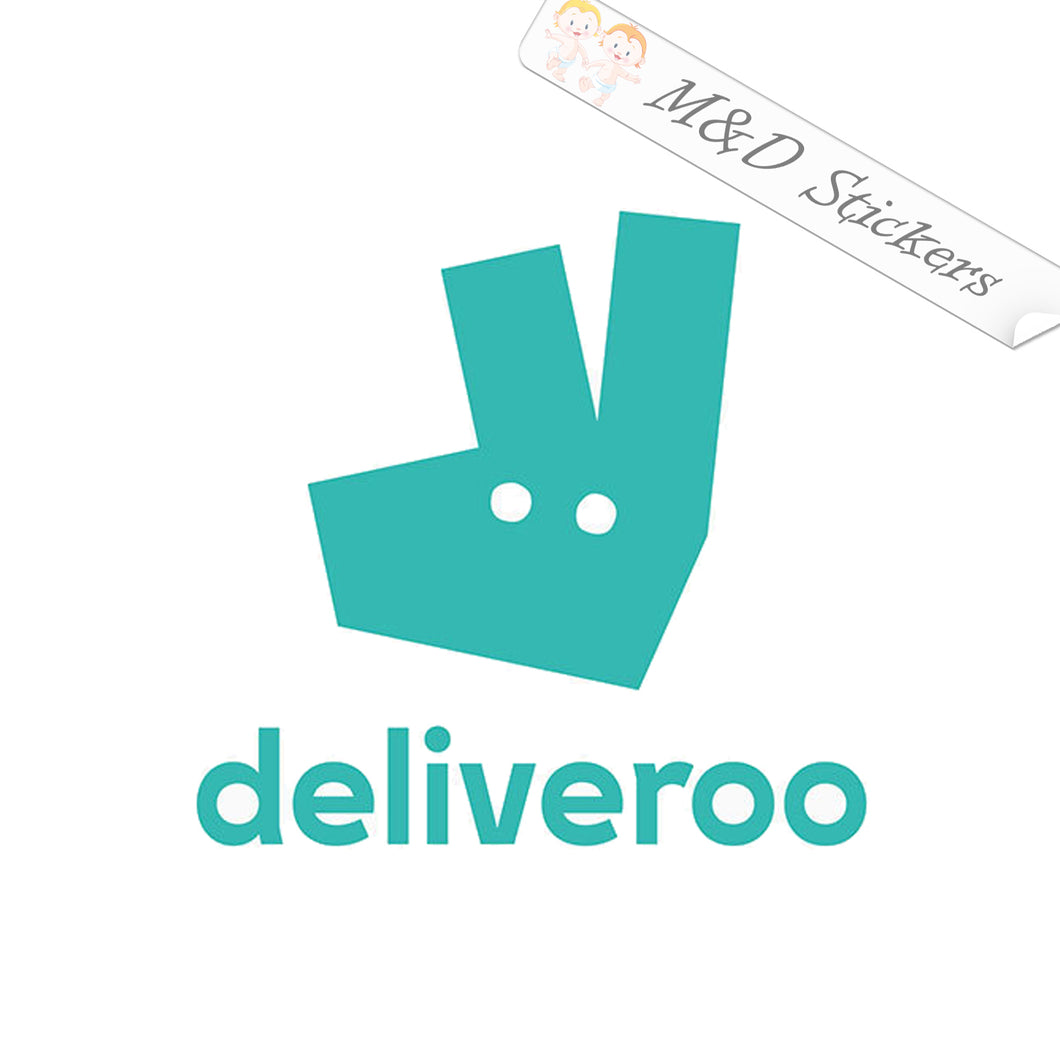 2x Deliveroo Logo Vinyl Decal Sticker Different colors & size for Cars/Bikes/Windows
