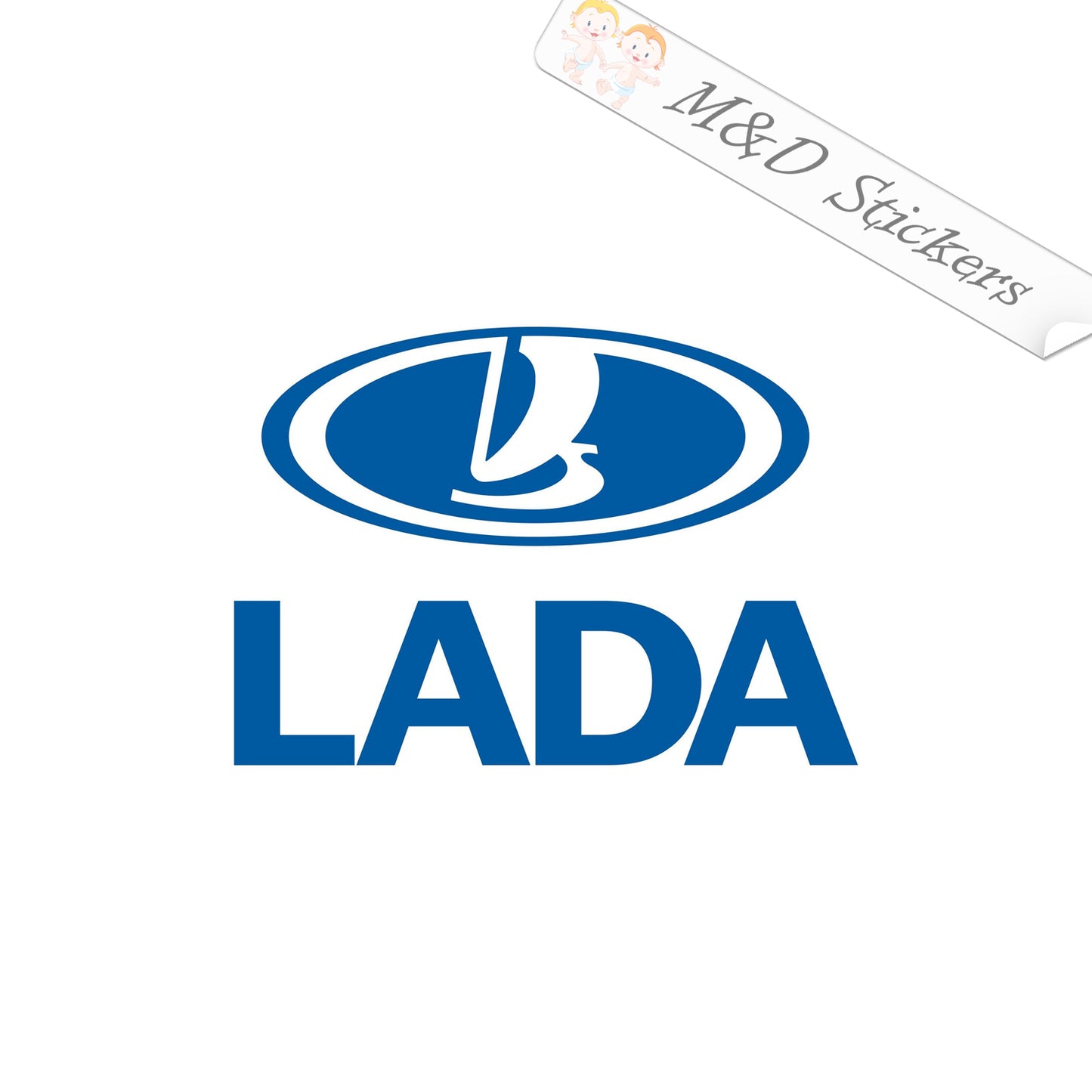 2x Lada Zhiguli VAZ Russian car logo Vinyl Decal Sticker Different colors & size for Cars/Bikes/Windows