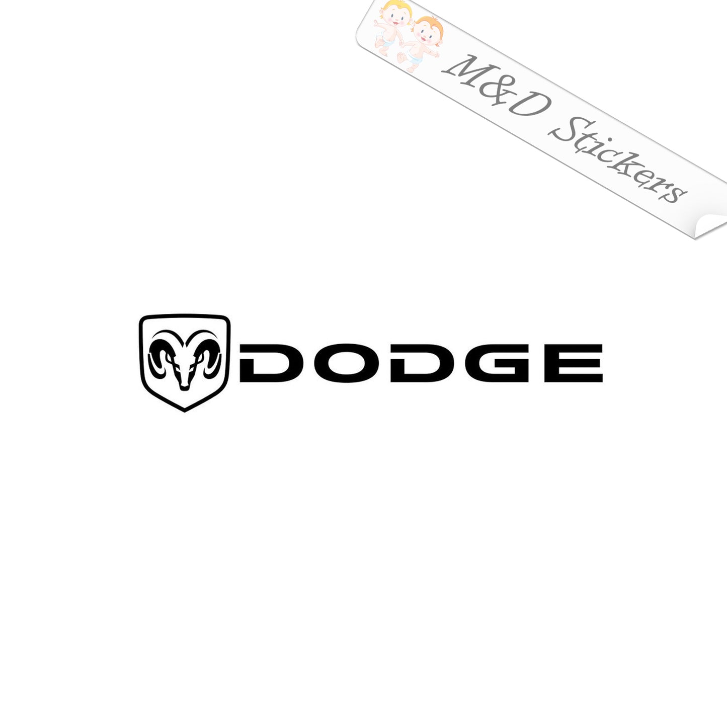 2x Dodge Logo Vinyl Decal Sticker Different colors & size for Cars/Bikes/Windows