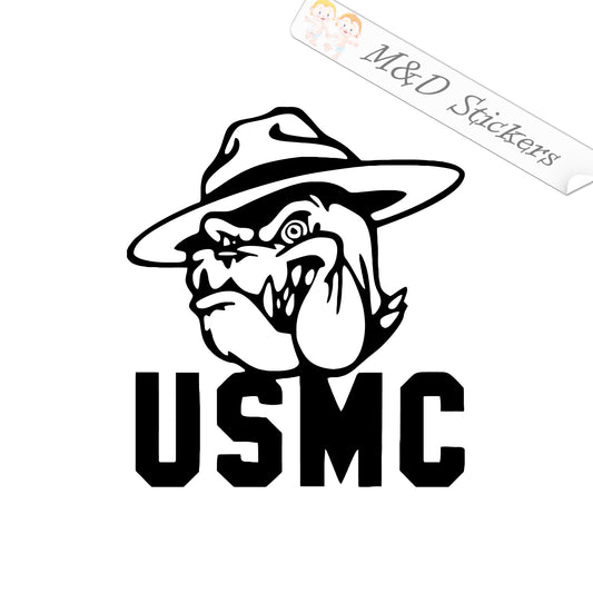 2x USMC Marines Vinyl Decal Sticker Different colors & size for Cars/Bikes/Windows