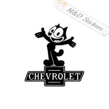 2x Felix the Cat Chevrolet Vinyl Decal Sticker Different colors & size for Cars/Bikes/Windows