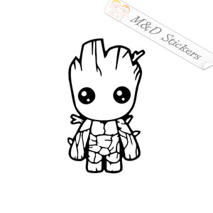 2x Baby Groot Vinyl Decal Sticker Different colors & size for Cars/Bikes/Windows