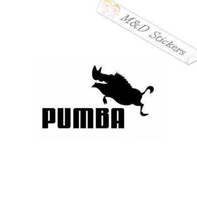 2x Funny Jumping Pumba Logo Vinyl Decal Sticker Different colors & size for Cars/Bikes/Windows