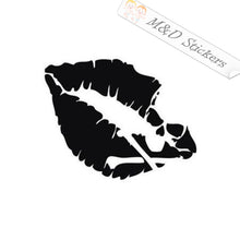2x Death Kiss lips Vinyl Decal Sticker Different colors & size for Cars/Bikes/Windows