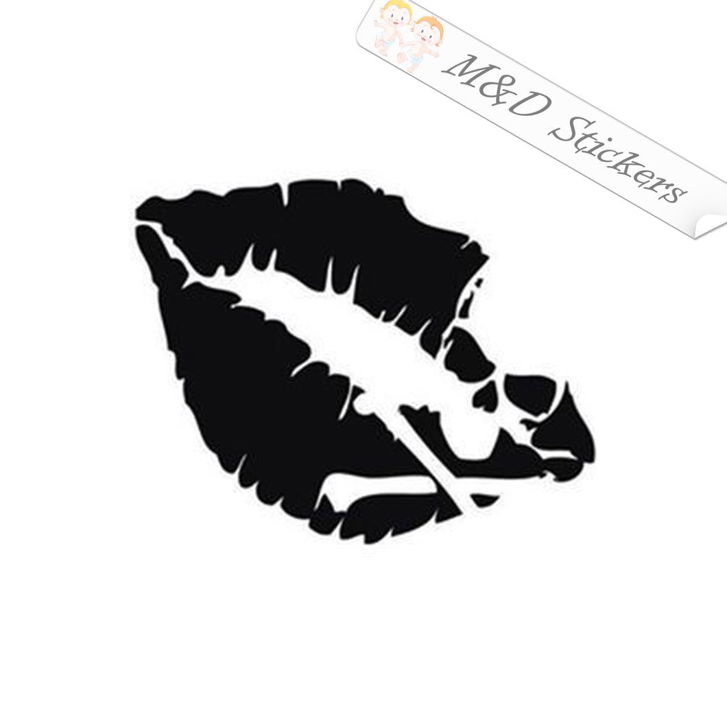 2x Death Kiss lips Vinyl Decal Sticker Different colors & size for Cars/Bikes/Windows