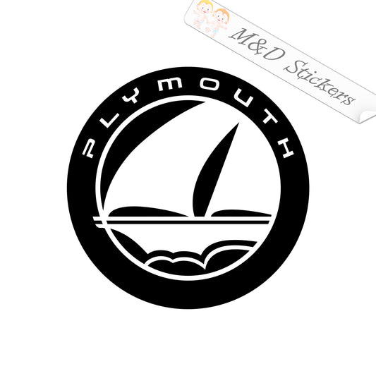 2x Plymouth Logo Vinyl Decal Sticker Different colors & size for Cars/Bikes/Windows