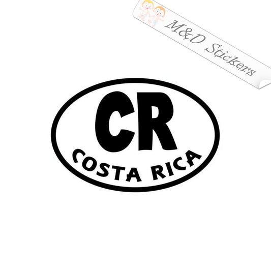 2x Costa Rica Eurostyle bumper sticker Vinyl Decal Sticker Different colors & size for Cars/Bikes/Windows