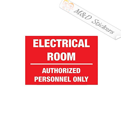 2x Electrical room sign Vinyl Decal Sticker Different colors & size for Cars/Bikes/Windows