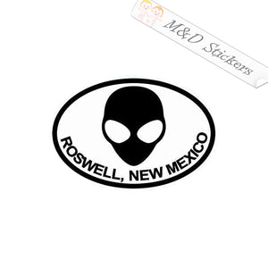 2x Alien Roswell New Mexico Vinyl Decal Sticker Different colors & size for Cars/Bikes/Windows