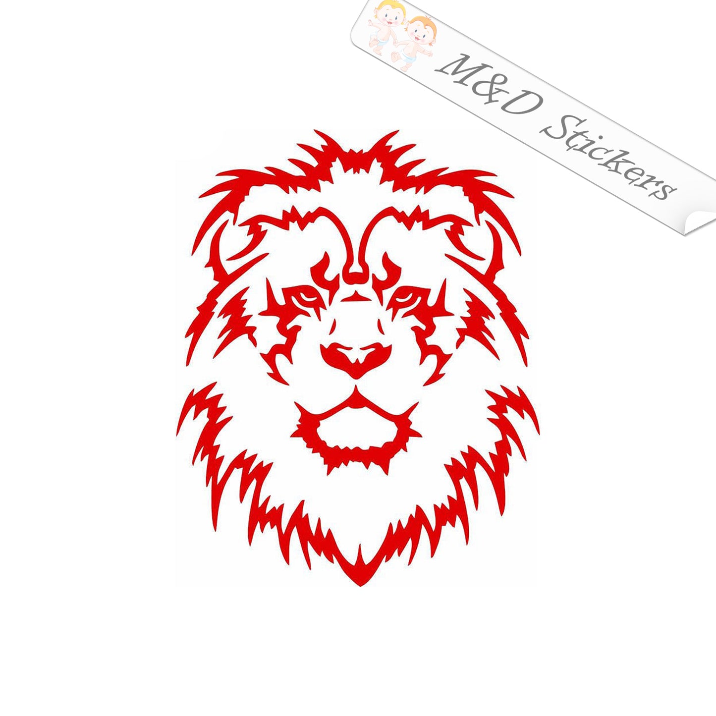 2x Lion head Vinyl Decal Sticker Different colors & size for Cars/Bikes/Windows