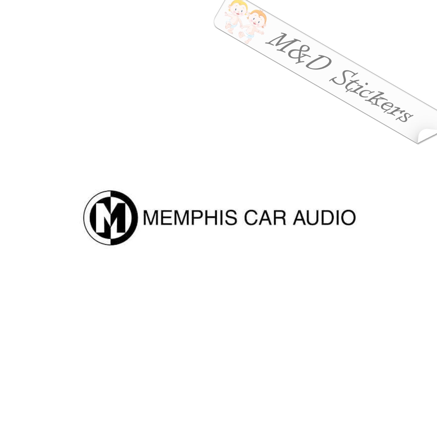 2x Memphis Car Audio Vinyl Decal Sticker Different colors & size for Cars/Bikes/Windows